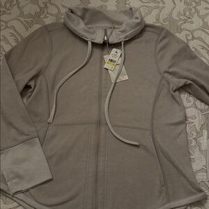 Tommy Bahama NWT, Sun Fade Flip side, Full Zip REVERSIBLE sweatshirt, Khaki Sand